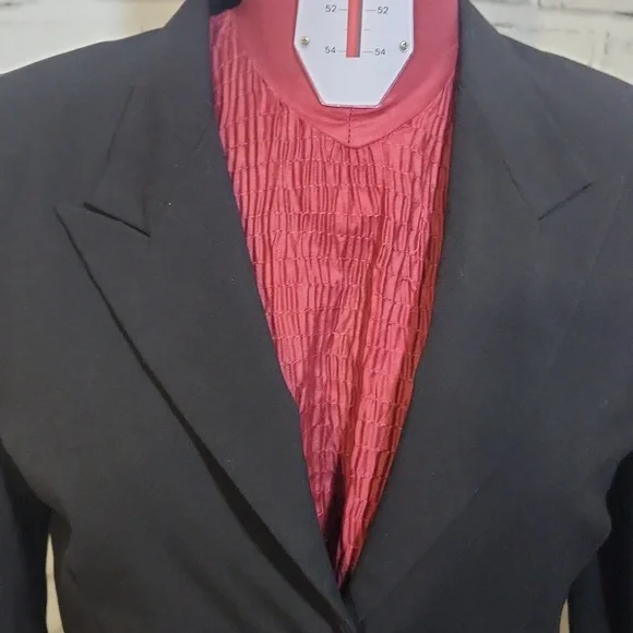 Norma Kamali SZ 10 Black 3 Button Lined Blazer - Picture 4 of 12